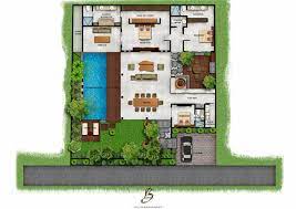 Bali Villa With Layout Floor Plan