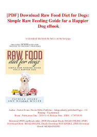 Pdf Download Raw Food Diet For Dogs Simple Raw Feeding