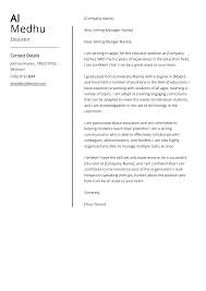 educator cover letter exle free guide