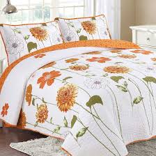 Burnt Orange Bedspread Set King Size