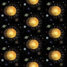 sun and moon fabric wallpaper and home