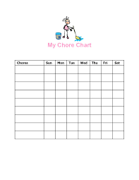 Free Printable Family Chore Chart Template 43 Cchart