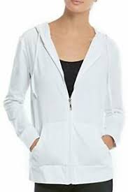 Tango11s Women S Thin Lightweight Cotton Long Sleeve Hoodie White Zipup Medium Ebay