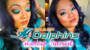 miami dolphins makeup tutorial cici b