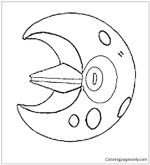 The page features one of the most favorite anime characters: Lunatone Pokemon Coloring Pages Cartoons Coloring Pages Coloring Pages For Kids And Adults