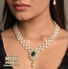 timeless designer pearl necklace modi