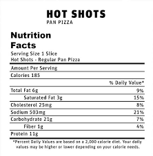 pizzas by pizza hut pizza nutrition