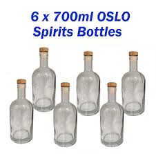 Oslo Glass Spirits Bottles With Corks