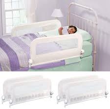 kids bed guard double rail fold