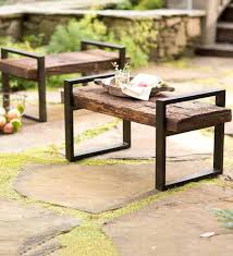 outdoor living reclaimed wood and iron