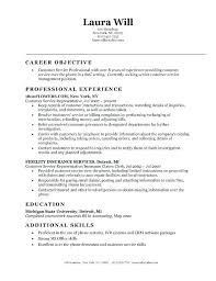Professional Cv Objective Examples Resume Samples Admin Template