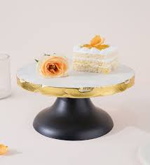 Gold Foil Marble Cake Stand Planter