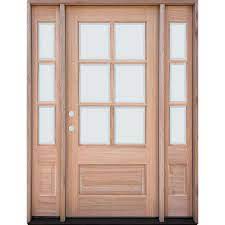 6 Lite Low E Mahogany Prehung Wood Door