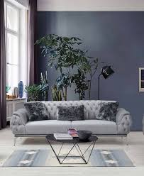 barcelona gray fabric tufted sofa bed