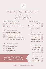 the ultimate wedding beauty timeline