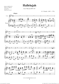 messiah sheet for violin and piano