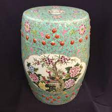 Vintage Chinese Barrel Shaped Ceramic