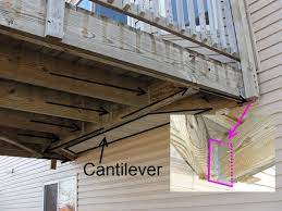 attaching a deck to a cantilevered floor