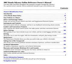 2007 honda odyssey owner s manual pdf