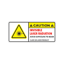 printed vinyl caution invisible laser