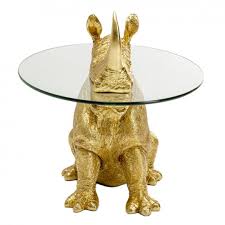 Golden Rhinoceros Side Table Kare Design