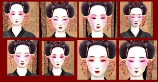 mod the sims 10 anese geisha faces