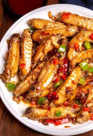 pan fried en wings cooking with lei