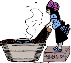 Young Lady Doing Laundry - Openclipart