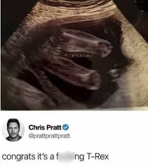 1 033 просмотра 1 тыс. Dopl3r Com Memes Its A Giri Chris Pratt Prattprattpratt Congrats Its Af Ing T Rex