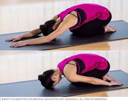 Allow your right hand to touch the floor or rest on your right leg below or above the knee, and extend the fingertips of your left hand toward the ceiling. Slide Show Yoga Poses Mayo Clinic