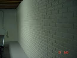 painted basement brick concrete wall