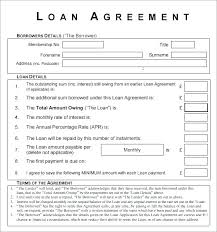 Equipment Borrowing Agreement Template Loan Contract Form A