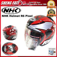 Nhk R6 Pixel Open Face Helmet Motorcycle