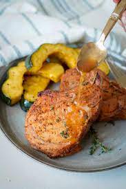 apple smoked pork chops couple in the