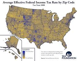 Monday Map Effective Federal Income Tax Rates By Zip Code
