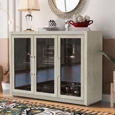Modern Storage Cabinet With 3 Tempered