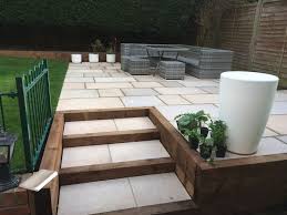 Raised Patio Area With Incorporated