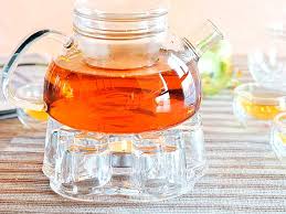 glass teapot with tea light warmer