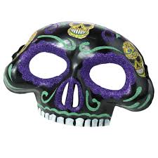 day of the dead skull mask purple