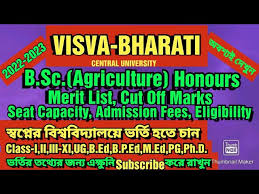 bsc agriculture honours merit list cut