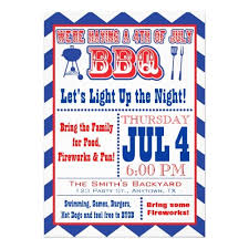4th Of July Bbq Party Invitation Party Invitations Party