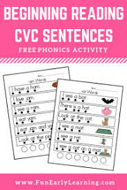 Cvc fluency reading comprehension reading comprehension. Cvc Short A Sentences Beginning Reading And Phonemic Awareness