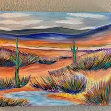 Desert Mountain Landscape Colorful