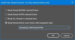break text thread a free indesign