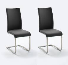 Echtleder stühle aus büffelleder werden in aufwendiger handarbeit hergestellt. 2 X Stuhl Arco Schwarz Freischwinger Leder