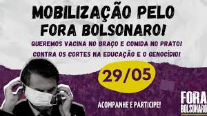 A manifestação contra o presidente jair bolsonaro (sem partido) em brasília, neste sábado (29/5), começou às 9h. Girongl9n0m8qm