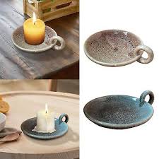 Round Ceramic Candle Plate