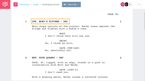 formatting a screenplay how to put