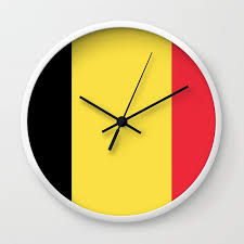 Belgium Black Yellow Red Wall Clock