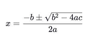 Quadratic Equation Formula With